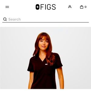 Figs Black Catarina One-Pocket Scrub Top XL